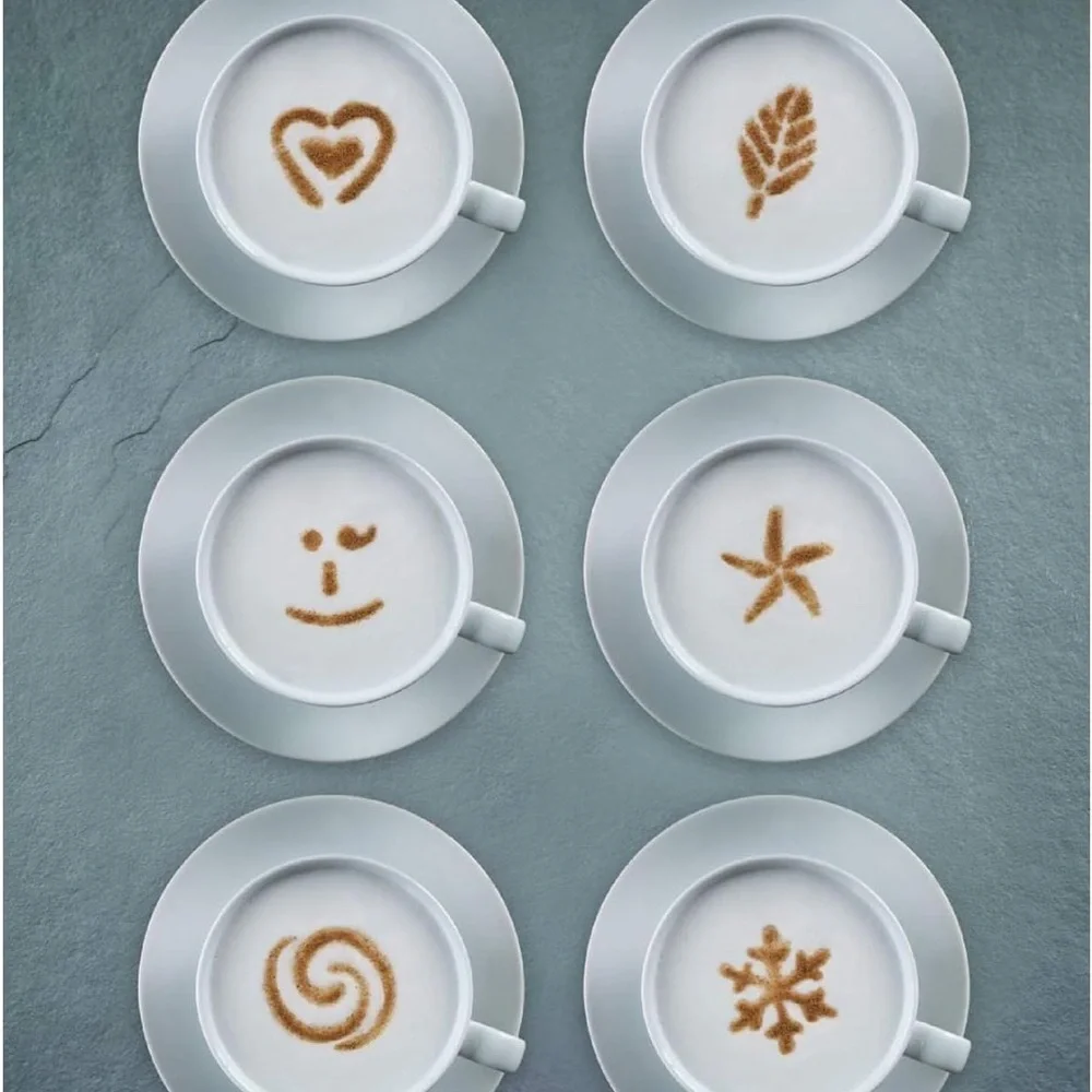 Aerolatte Stencil Set Cappuccino Art Set of 6 New & Reusable